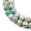 Natural Dyed Marble Beads Strands G-P593-6mm-04-4