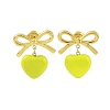 Bowknot 304 Stainless Steel Studs Earrings EJEW-Z047-04G-02-1