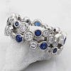 Hollow Brass Pave Cubic Zirconia Finger Rings FS-WG3B071-05-1