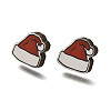 Christmas Printed Wood Stud Earrings for Women EJEW-U025-01H-2