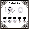 1000Pcs 5 Styles Acrylic Horizontal Hole Letter Beads MACR-PA0001-34-2
