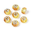 Transparent Resin Rondelle European Beads RESI-N044-01B-1