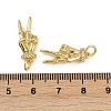 Brass Micro Pave Cubic Zirconia Pendants KK-C093-01A-G-3
