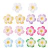 28Pcs 7 Colors Plumeria Flower Opaque Resin Cabochons CRES-TA0001-75-2