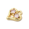 Brass Micro Pave Cubic Zirconia Pendants KK-L258-11G-06-2