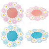 2Pcs 2 Colors Daisy Shaped Silicone Hot Pads AJEW-GF0011-16-6