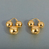 Round Brass Hoop Earrings ER0744-4