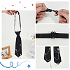 2Pcs 2 Styles Polyester Necktie for Unisex AJEW-OC0014-24-3