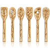 6Pcs Bamboo Spoons & Knifes & Forks AJEW-WH0411-023-1