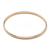 7Pcs 3 Colors PVD Vacuum Plating 202 Stainless Steel Plain Flat Ring Bangle Sets BJEW-M317-14B-2