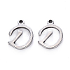 201 Stainless Steel Charms STAS-R105-D-1