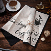Coffee Theme Cotton and Linen Cup Mats AJEW-WH0201-017-5