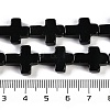 Natural Black Stone Beads Strands G-I369-A24-02-5