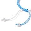2Pcs ABS Plastic Imitation Pearl Beads Braided Bead Bracelets for Women BJEW-JB13062-5