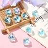 10Pcs Two Tone UV Plating Rainbow Iridescent Acrylic Beads TACR-YW0002-33G-4