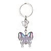 Glass & Acrylic Butterfly Keychain KEYC-JKC00649-02-1