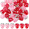 40Pcs 2 Colors Opaque Acrylic Enamel Beads MACR-SC0002-57-1