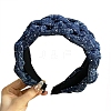 Denim Sequin Hair Bands for Women Girls PW-WG3BDBE-01-4