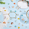 80Pcs 20 Styles Alloy Enamel Pendants ENAM-SC0007-08B-4