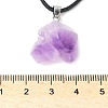 Natural Amethyst Pendant Necklaces X-NJEW-E146-01-4