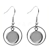 Hollow Stainless Steel Earring Hooks EJEW-CJC0001-17-1