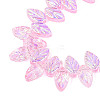 Electroplate Transparent Glass Beads Strands EGLA-N056-03A-05-3