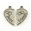 Tibetan Style Alloy Split Pendants TIBE-Q050-201AS-LF-1