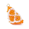 Glass Seed Beaded Fruit Pendants PALLOY-MZ00894-02-3