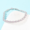 Platinum Tone Brass Micro Pave Cubic Zirconia Tennis Bracelets BJEW-B160-02P-01-3