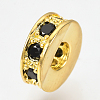 Brass Micro Pave Cubic Zirconia Beads LS-ZIRC-Q013-138G-3