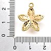 Brass Micro Pave Clear Cubic Zirconia Pendants KK-U065-02D-G-3