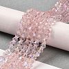 Transparent Electroplate Glass Beads Strands GLAA-F029-3mm-D26-4