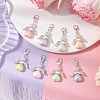 Heart Angel Acrylic & Glass Pearl Pendant Decoration X1-HJEW-JM02366-2