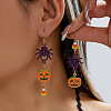 Halloween Alloy Enamel & Acrylic Dangle Earrings WGCBD87-02-1