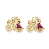 Valentine's Day Brass Enamel Pendants KK-Q072-02G-1