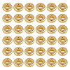 GOMAKERER 200Pcs Flat Round Brass Spacer Beads KK-GO0001-74-1