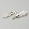 Natural Quartz Crystal Pointed Pendants G-P445-E13-2