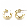 Brass Stud Earrings EJEW-F244-02-2