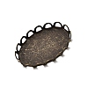 Brass Lace Edge Bezel Cups KK-E185-AB-NF-2
