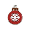 Christmas Theme Spray Painted Alloy Enamel Pendants ENAM-Z020-02I-1