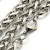 Fashionable 304 Stainless Steel Wheat Chain Necklaces X-STAS-A028-N003P-2