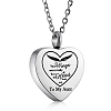 Stainless Steel Heart Urn Ashes Pendant Necklace NJEW-SZ0001-60K-1