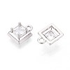 Brass Micro Pave Cubic Zirconia Pendants KK-T071-46P-2