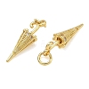 Brass Micro Pave Clear Cubic Zirconia Pendants KK-CBAD9DF-08G-2