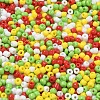 4 Colors Christmas 8/0 Glass Round Seed Beads SEED-X0058-03B-2