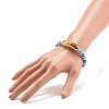 Handmade Polymer Clay Beaded Stretch Bracelets BJEW-JB07780-3