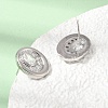 Brass Micro Pave Cubic Zirconia Stud Earrings EJEW-G471-13P-4
