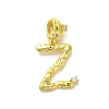 Rack Plating Brass Micro Pave Cubic Zirconia European Dangle Charms KK-L210-015G-Z-1
