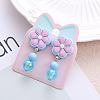 Alloy Plastic Clip-on Earrings for Kid WG21FF0-08-1