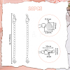 20Pcs 304 Stainless Steel Chain Extender STAS-UN0060-87P-3